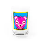 Cartoon☆style☆Fortniteのピンクのくまちゃんドット絵 Water Glass :front