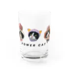 パワーSHOPのハチワレ猫のパワー Water Glass :front