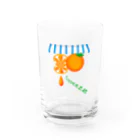 satoharuのオレンジ　ぎゅぎゅぎゅっ Water Glass :front