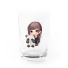 ゆいぱんちゃん🐼のおんなのことぱんだ Water Glass :front