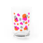 RIBBONSのレオパード（カラフル） Water Glass :front