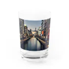 unepe部屋の大阪の街と道頓堀 Water Glass :front