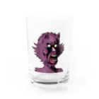 れいしょうのSUZURIのNFT風の狼 ~Wolf Face Is Scary~ Water Glass :front