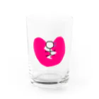 もつれ毛のどうして止めるの棒人間くん Water Glass :front