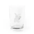 rilybiiの💐ふわふわうさぎの贈り物 Water Glass :front