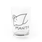 千月らじおのよるにっきのMANTA Water Glass :front