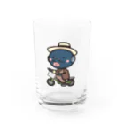 千葉人の自転車に乗るうなきちさん Water Glass :front