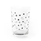 ヨープキャンが気になったのおばけ（名前はまだない） パターン ブラック Water Glass :front