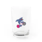 自転車好きの絵描さんの自転車好きのシャチ Water Glass :front