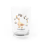 Junko Ogoshi original goodsのかわいいガチョウ Cute goose Water Glass :front