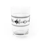 緋月のモノトーン金魚あわせ Water Glass :front