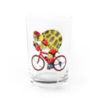 segasworksのカメの自転車乗り Water Glass :front