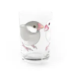 まめるりはことりの幸せ文鳥ちゃん【まめるりはことり】 Water Glass :front