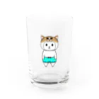 Miiiさんの猫っかぶりウッサ氏【派手】 Water Glass :front