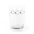 七尾ひつじのモノクロひつじ Water Glass :front