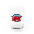 bajiponの赤色カー Water Glass :front