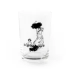 山形屋米店のクロード・モネ「日傘をさす女」 Water Glass :front