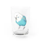 森図鑑の[森図鑑]セキセイインコ オパーリン Water Glass :front