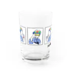 (株)大島牛乳(伊豆大島)のあんこさんと大島牛乳商品(ロゴ入り) Water Glass :front