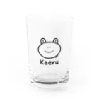 MrKShirtsのKaeru (カエル) 黒デザイン Water Glass :front