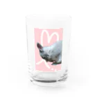 ぽぽこ🐰SHOPのくしくしバニラたん. ハートver Water Glass :front