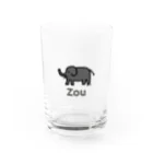 MrKShirtsのZou (ゾウ) 色デザイン Water Glass :front