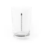 nya nya*のバックショットねこ(縦ラインロゴ黒) Water Glass :front