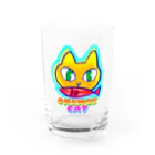 ✨🌈✨ユラクラカン🇯🇵 ✨🌈✨の🍊🐈 オレンジキャット🍊🐈　ライト Water Glass :front