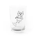 のんつ屋のニャダワンにゃんこ Water Glass :front