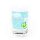 洗拓機の空が青いなあ恐竜くん2 Water Glass :front