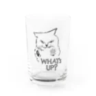 かにみそのWhat's up? 猫くん Water Glass :front