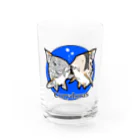 ぽん猫@SUZURI店のThe Cute Corydoras (blue） グラス前面