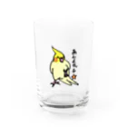 すなねことぽいんちょのオカメインコ　ポインチョ　あんよタッチ　 Water Glass :front