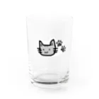 chiro&kuroのみみさんと足跡 Water Glass :front