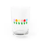 "hand omame" HAPPY Factory from SUZURIのBlooming flowers for colorful Water Glass :front