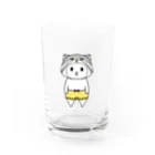 Miiiさんのマヌルネコ ウッサ氏 Water Glass :front