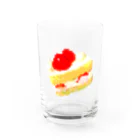 ちはるのお店のキラキラショートケーキ Water Glass :front
