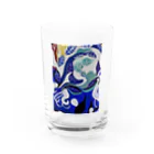 NIL の紺碧の葉魚と花❷ グラス前面