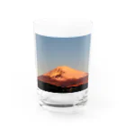 宗ノ介デザインの赤富士プリントアイテム Water Glass :front