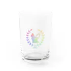 いろはにゃんこ堂の羽ねこさん(虹1) Water Glass :front