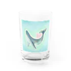 仁音-ninon-絵言葉のクジラの結ちゃん Water Glass :front
