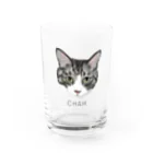 みきぞーん｜保護猫 ミッキー画伯と肉球とおともだちのchah Water Glass :front