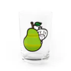 きくのらくがきの洋梨ときく Water Glass :front