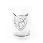 スナック半ばをすぎての欠伸ネコ Water Glass :front