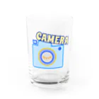 charlolのcamera ブルー Water Glass :front