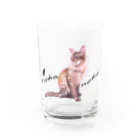 Ａｔｅｌｉｅｒ　Ｈｅｕｒｅｕｘのパステル💗ねこねこ　ライムくん Water Glass :front