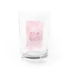 R’sのピンクのチューリップ Water Glass :front