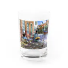 世界の絵画アートグッズのジョージ・ヒッチコック《オランダのフラワーガール》 Water Glass :front