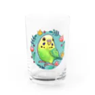 甘えん坊オカメインコのセキセイインコ原種ちゃん Water Glass :front