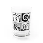 太陽の眼の太陽の眼 文字絵(黒/前面) Water Glass :front